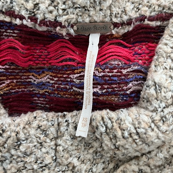 Free People/ Popcorn Knit/ Tunic sweater/ Jumper/ Oversized/ Size US XS - Picture 9 of 12